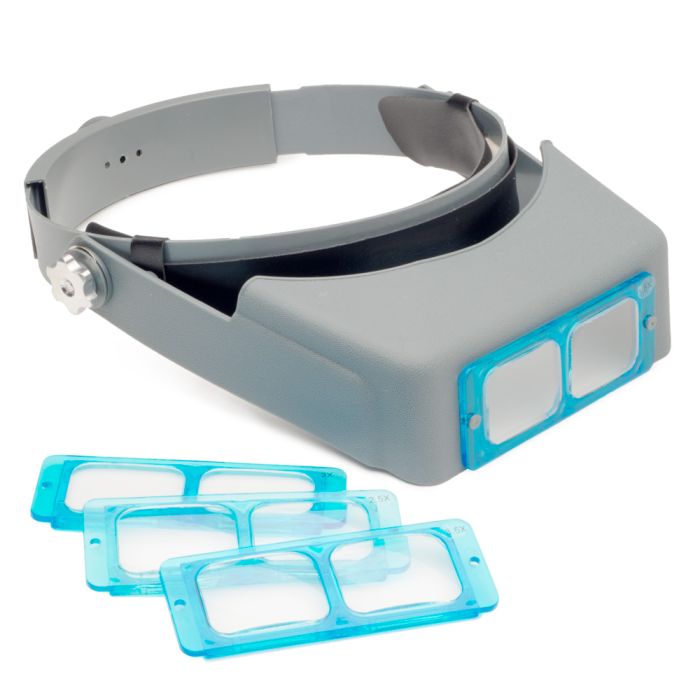 Visor with 4 magnifying glasses