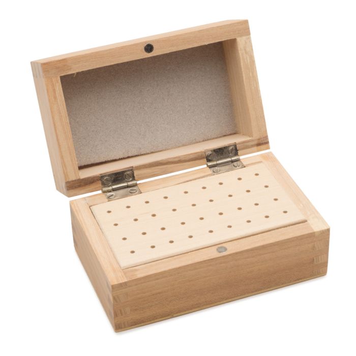 Wooden Bur Box with 20 Holes 3/32 or 1/8 Shank Jewelry Making Drill Bur  Brush Mini Buff Bench Tool Storage Organizer