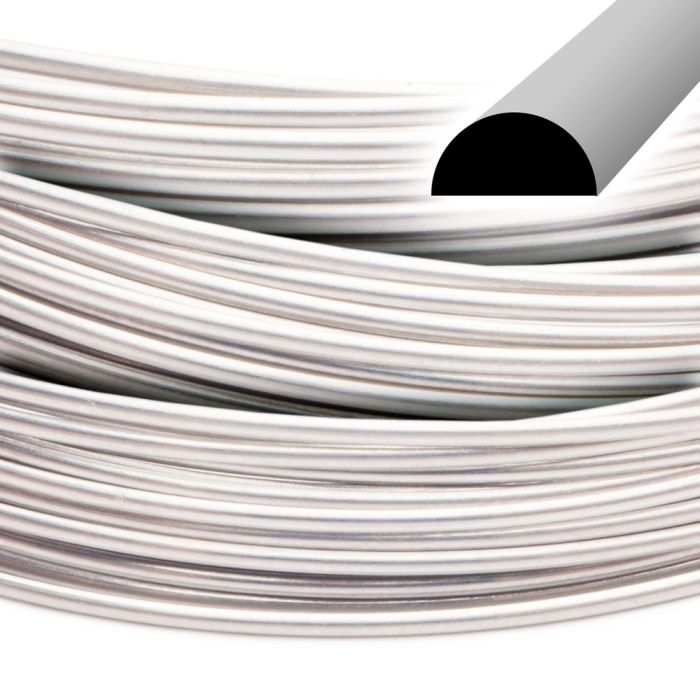47-920-20 Beadalon Stainless Steel Wire, 20ga, Half Round, 29.5
