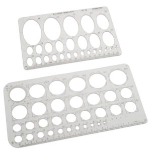 Round & Oval Flexible Acrylic Stencil Template Set